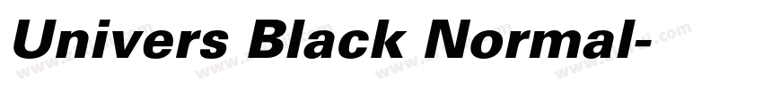 Univers Black Normal字体转换